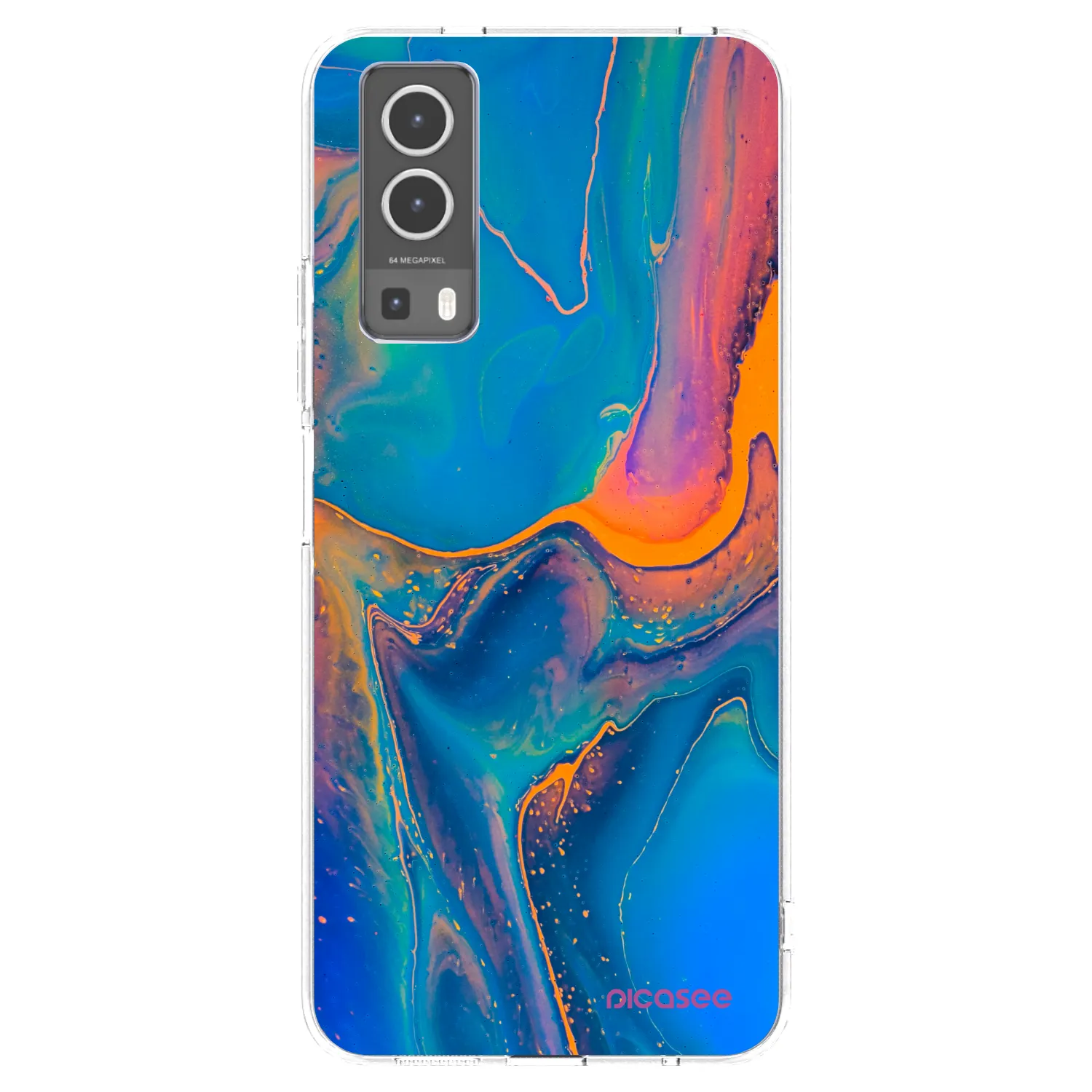 Picasee διαφανής θήκη σιλικόνης Vivo Y72 5G - Rainbow