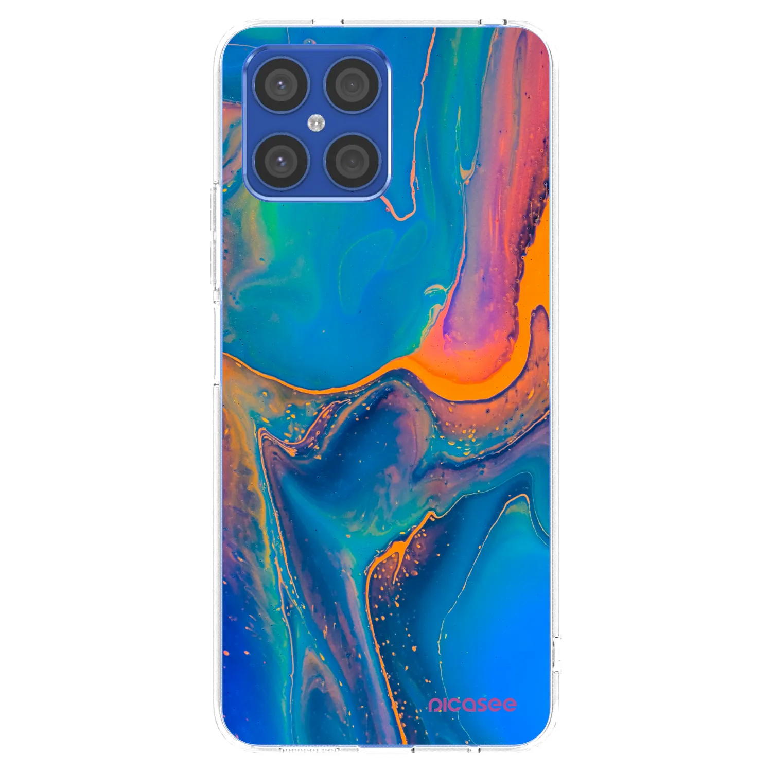 Picasee διαφανής θήκη σιλικόνης Honor X8 4G - Rainbow