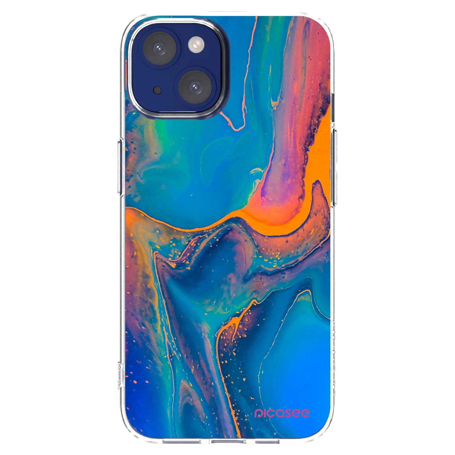 Picasee διαφανής θήκη σιλικόνης Apple iPhone 14 - Rainbow