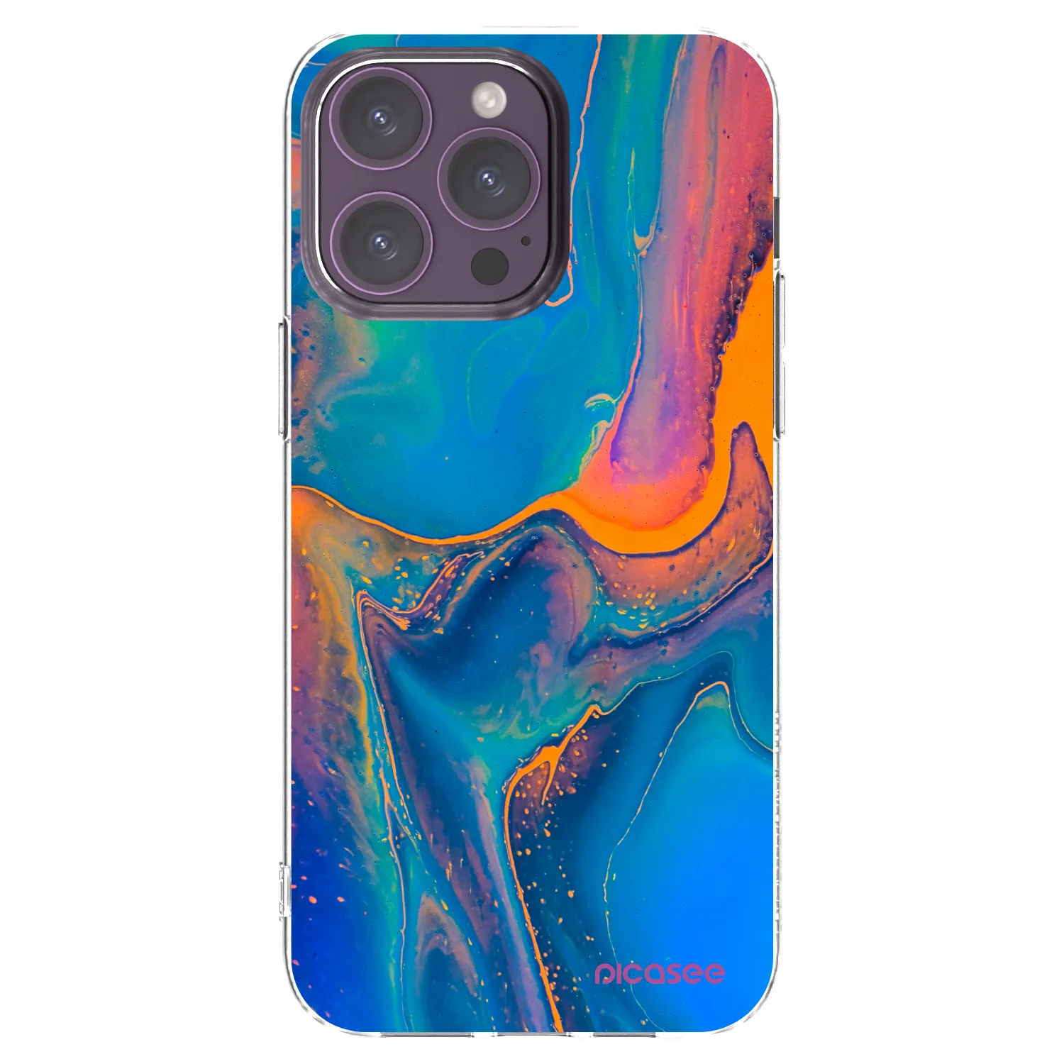 Picasee διαφανής θήκη σιλικόνης Apple iPhone 14 Pro Max - Rainbow