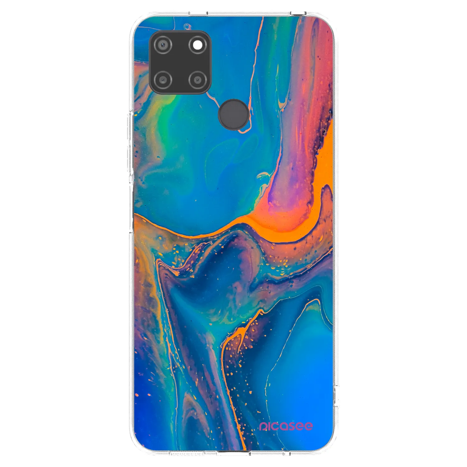 Picasee διαφανής θήκη σιλικόνης Realme C21Y - Rainbow