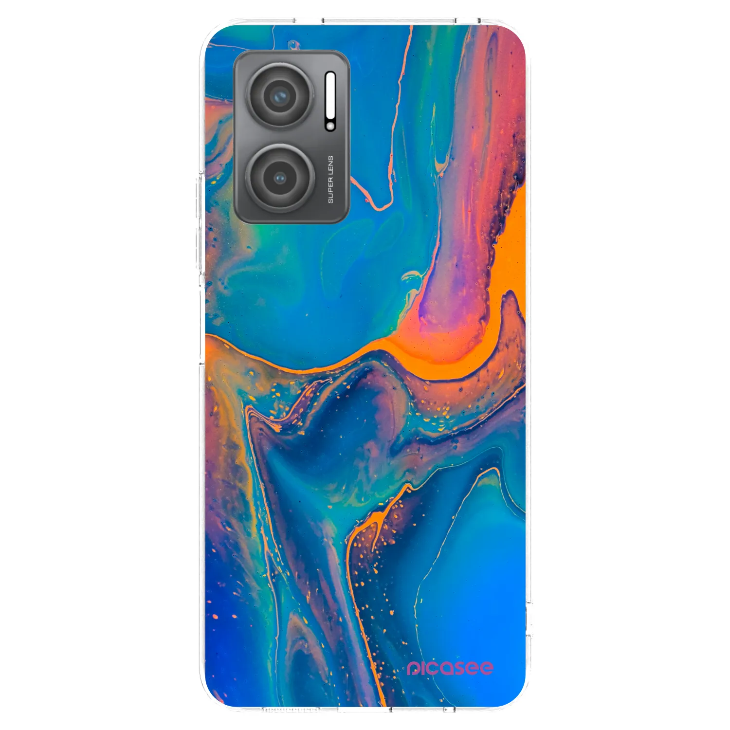 Picasee διαφανής θήκη σιλικόνης Xiaomi Redmi 10 5G - Rainbow