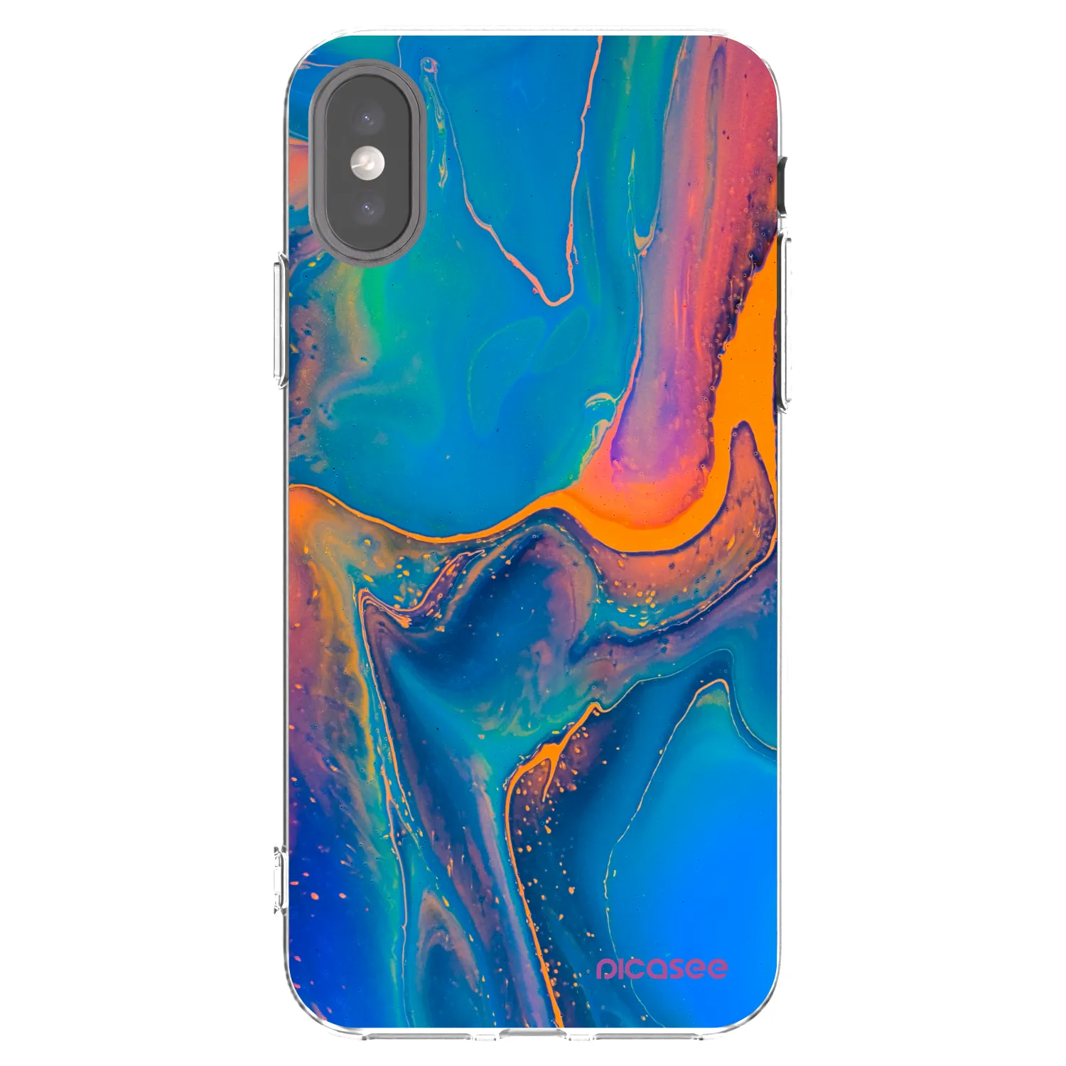 Picasee διαφανής θήκη σιλικόνης Apple iPhone X/XS - Rainbow