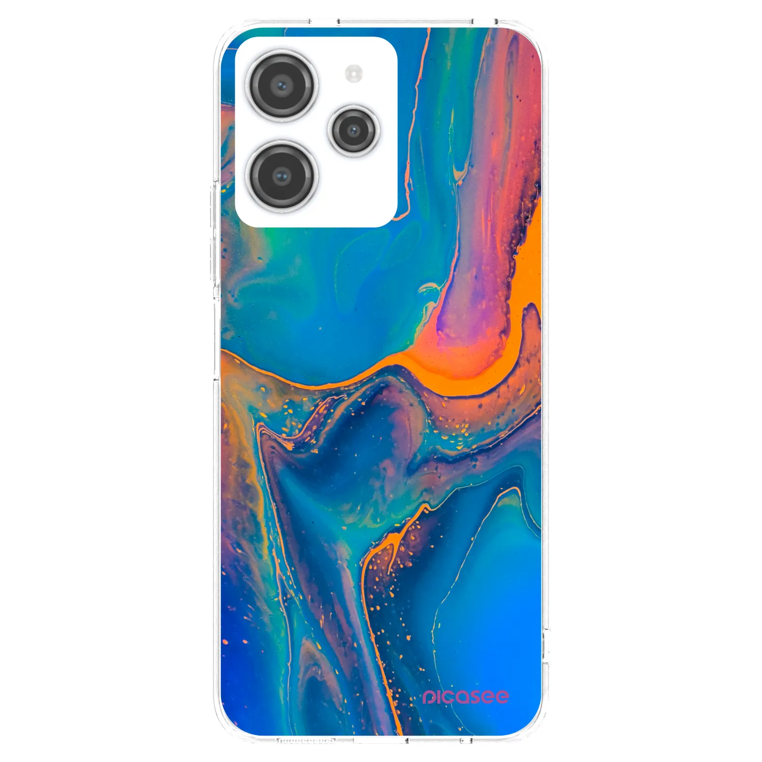 Picasee διαφανής θήκη σιλικόνης Xiaomi Redmi 12 4G - Rainbow