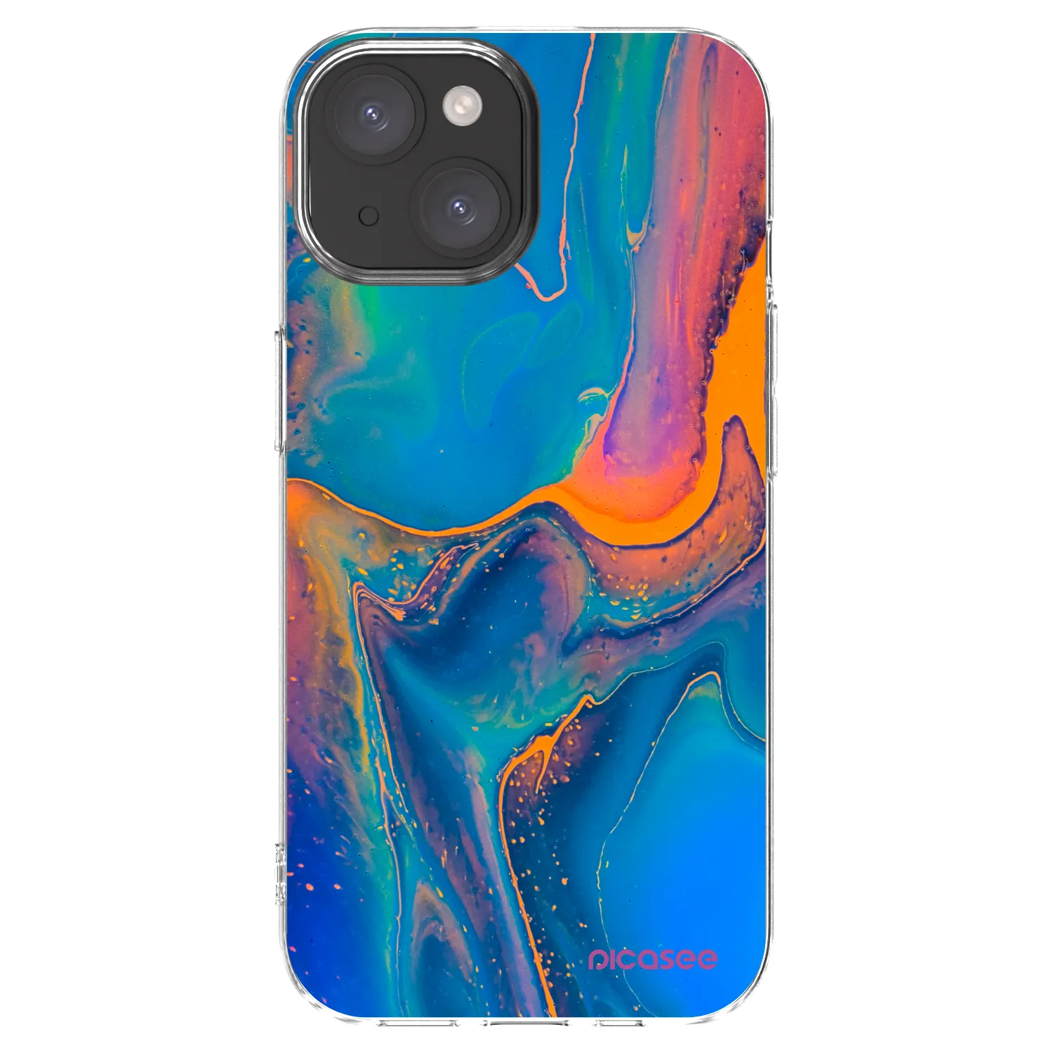 Picasee διαφανής θήκη σιλικόνης Apple iPhone 15 - Rainbow