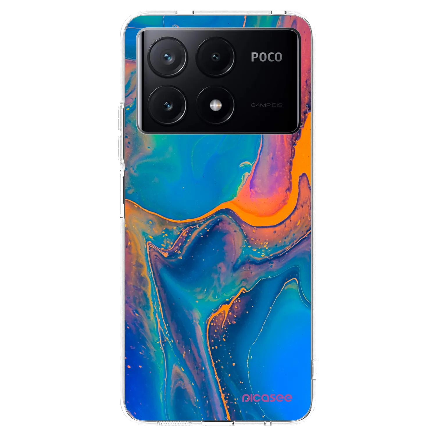 Picasee διαφανής θήκη σιλικόνης Xiaomi Poco X6 Pro - Rainbow