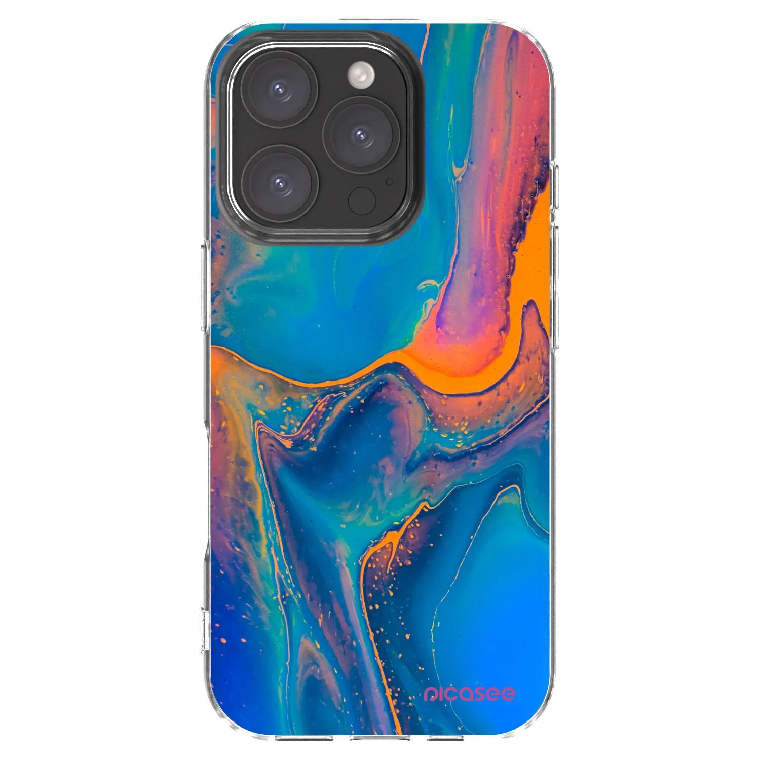 Picasee διαφανής θήκη σιλικόνης Apple iPhone 16 Pro - Rainbow