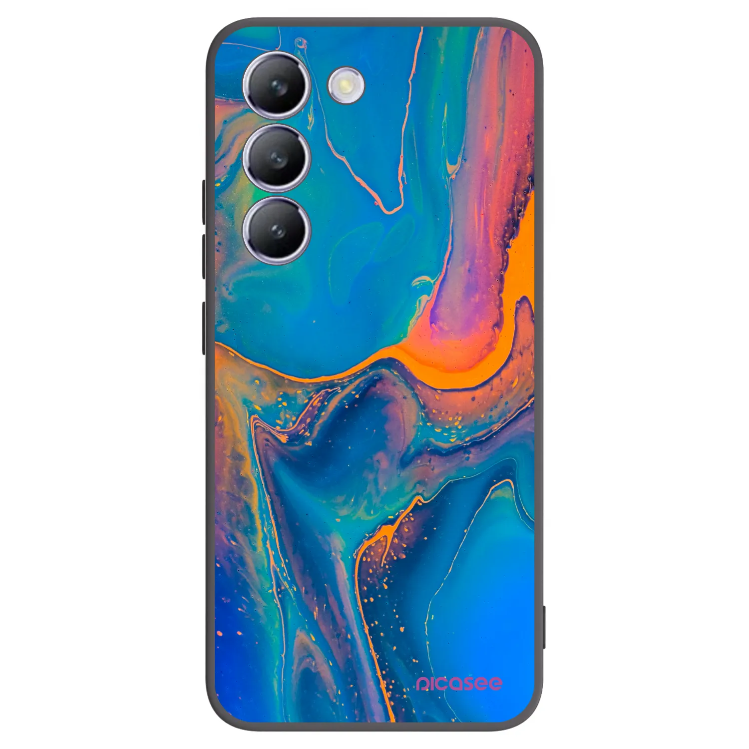 Picasee Μαύρη θήκη σιλικόνης για Vivo V40 SE 5G - Rainbow