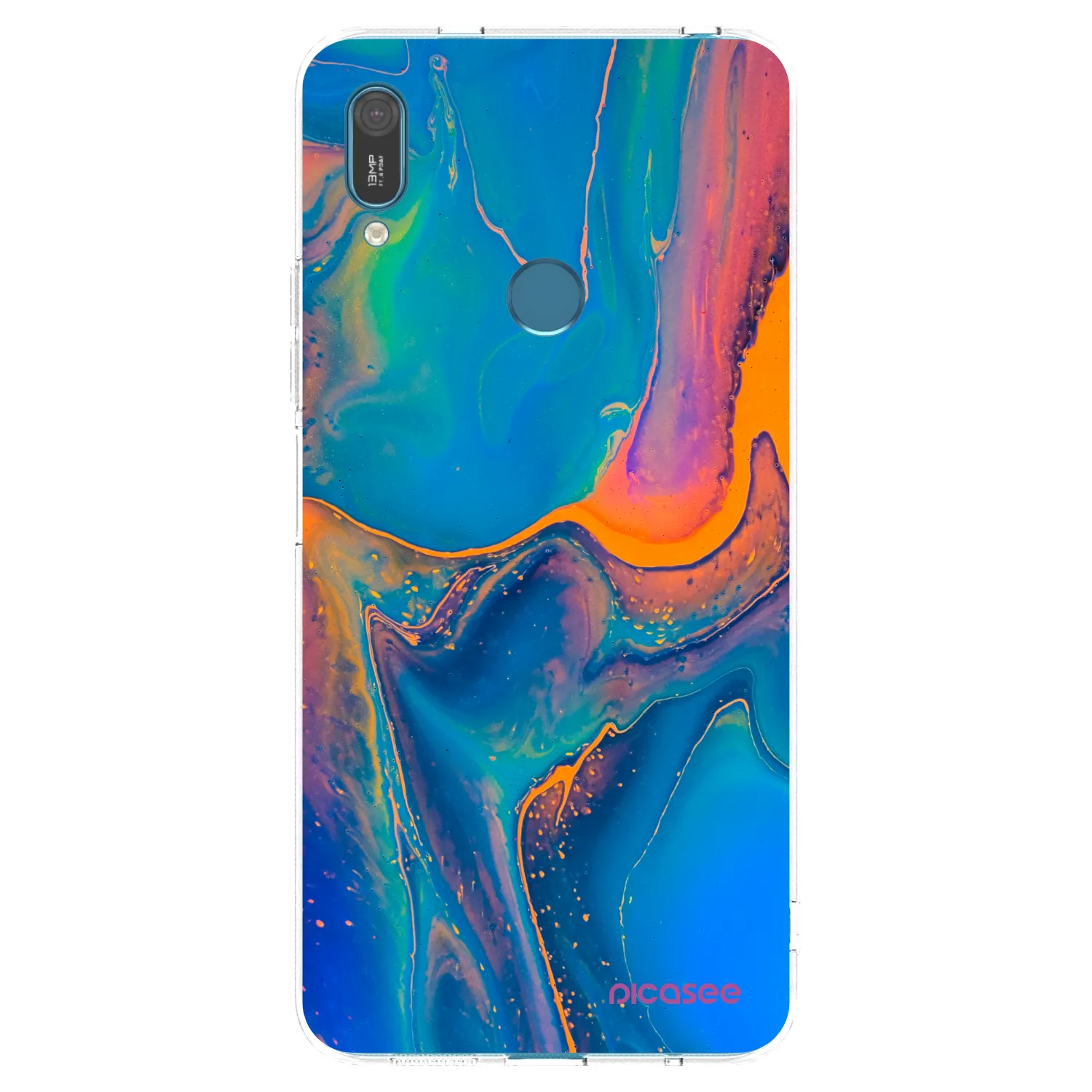 Picasee διαφανής θήκη σιλικόνης Huawei Y7 2019 - Rainbow