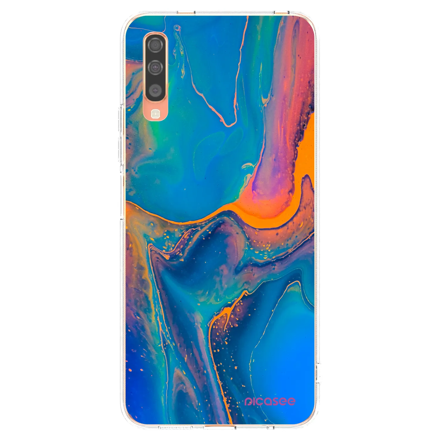 Picasee διαφανής θήκη σιλικόνης Samsung Galaxy A70 A705F - Rainbow
