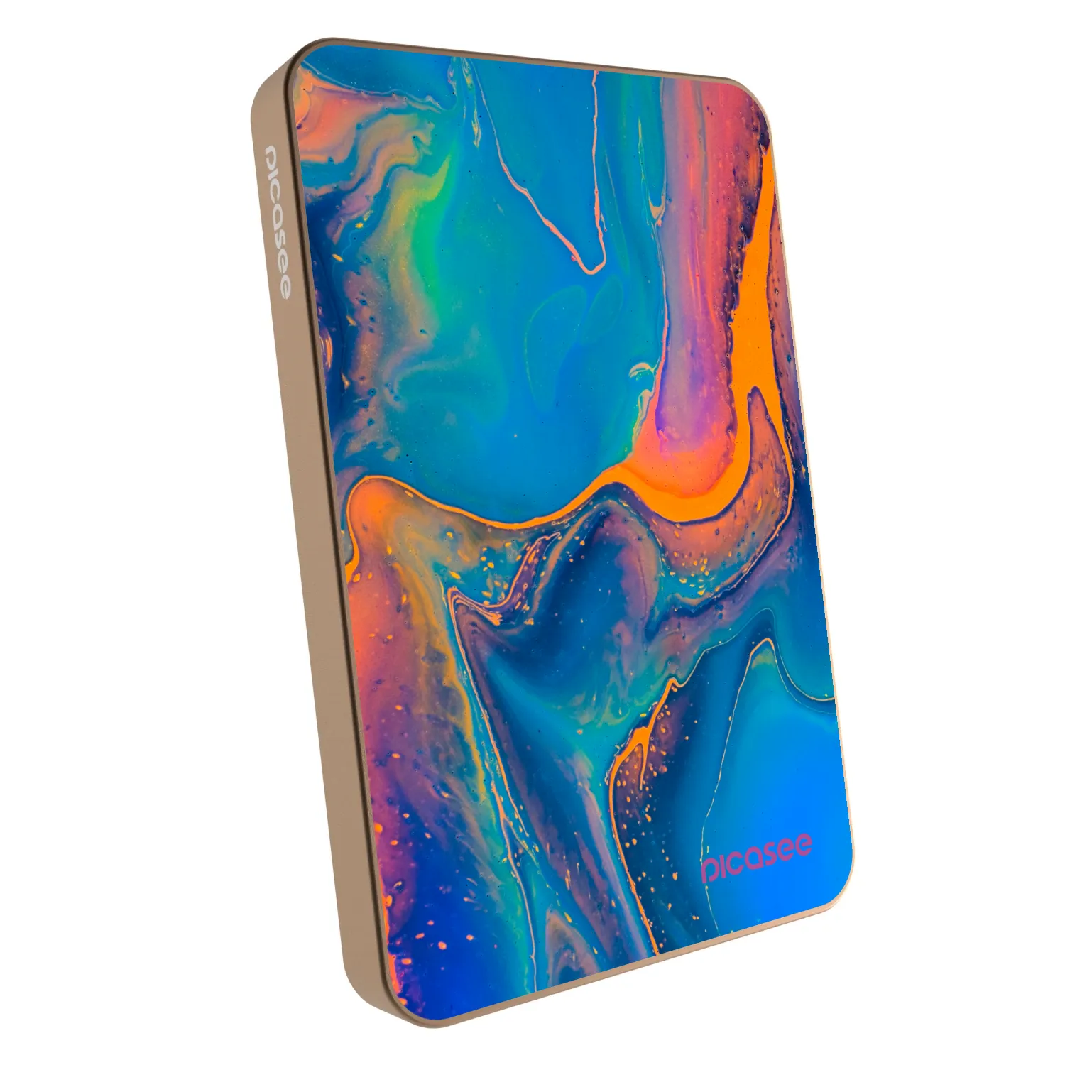 Picasee Powerbank με MagSafe 5 000 mAh Χρυσαφένιος - Rainbow