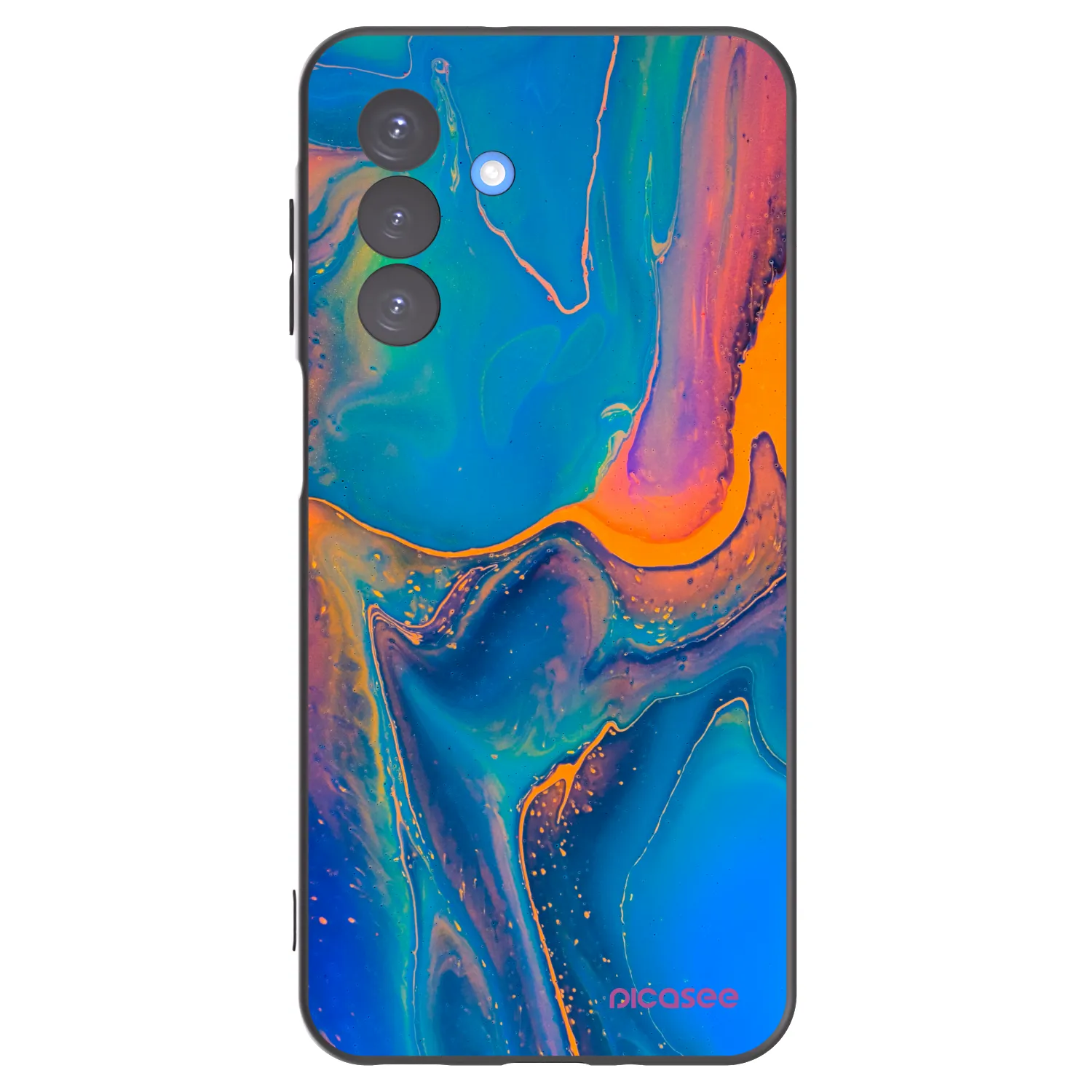 Picasee Μαύρη θήκη σιλικόνης για Samsung Galaxy A17 5G - Rainbow
