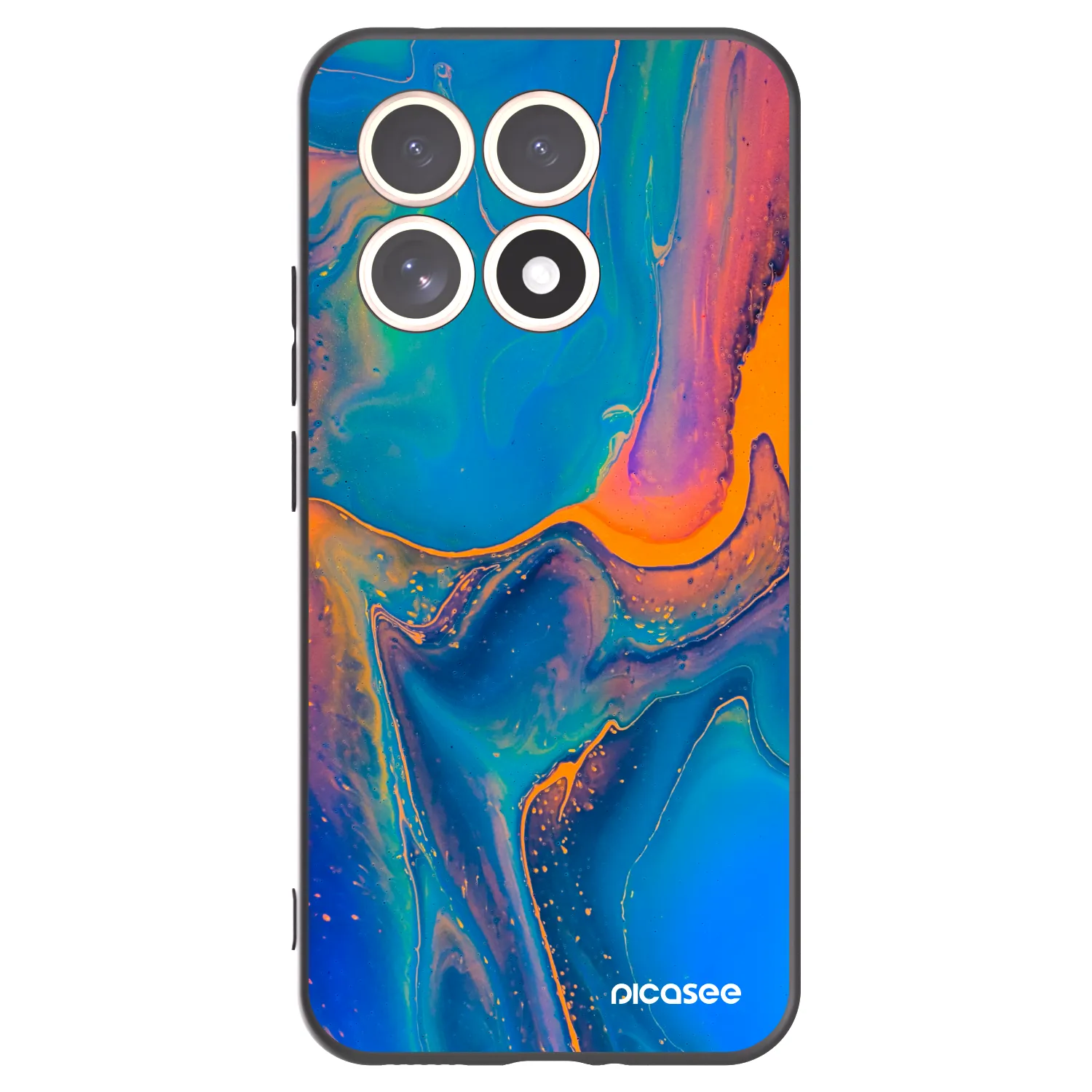 Picasee Μαύρη θήκη σιλικόνης για Xiaomi 15T - Rainbow