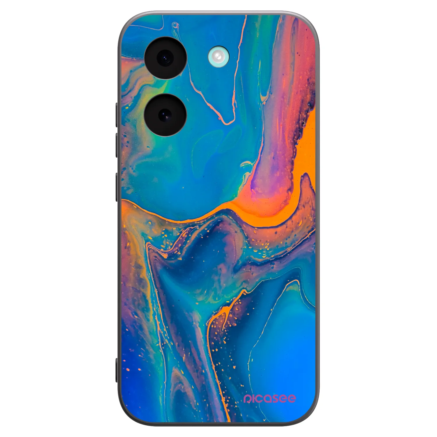 Picasee Μαύρη θήκη σιλικόνης για Xiaomi Poco X8 Pro - Rainbow