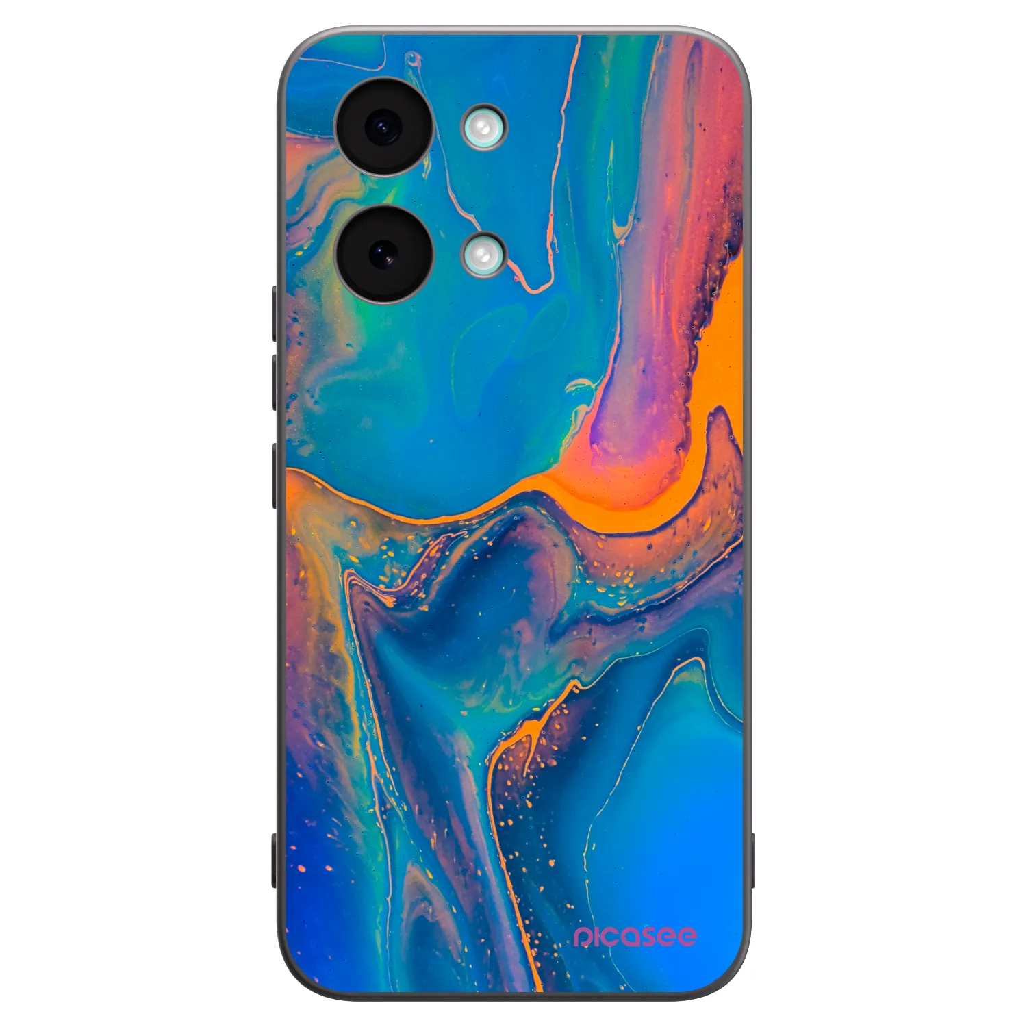 Picasee Μαύρη θήκη σιλικόνης για Xiaomi Poco X8 Pro Max - Rainbow