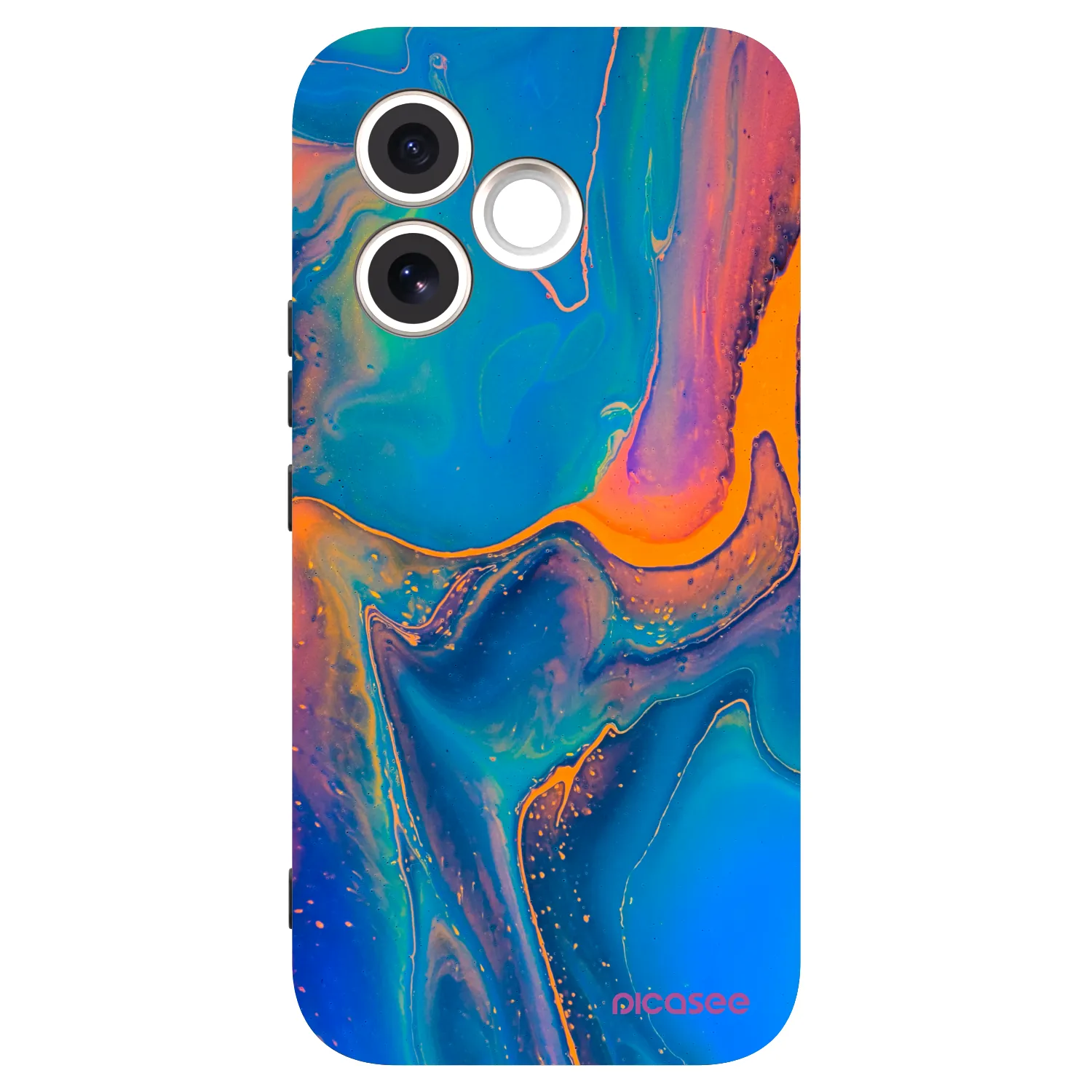 Picasee Μαύρη θήκη σιλικόνης για Honor 600 Lite - Rainbow