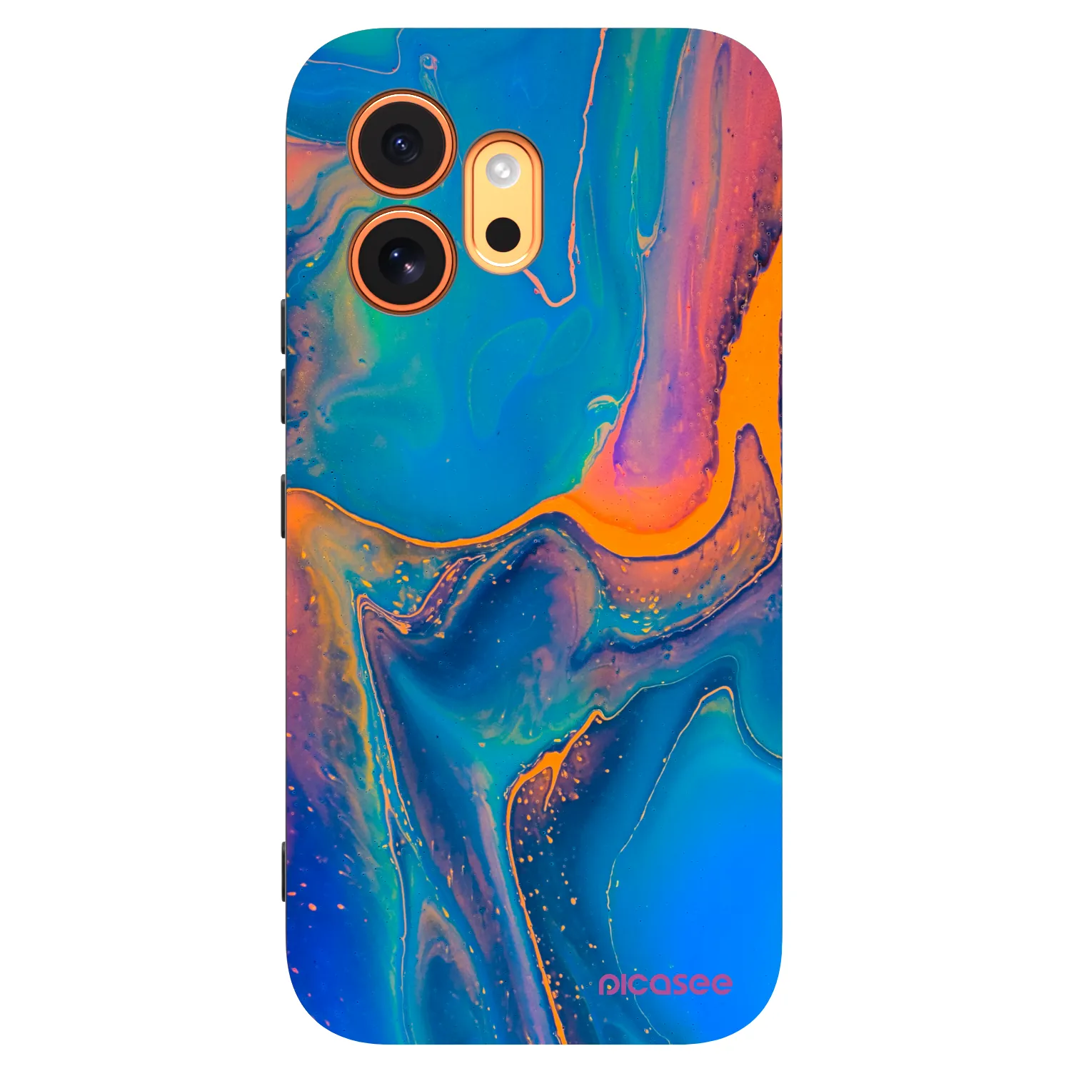 Picasee Μαύρη θήκη σιλικόνης για Honor 600 - Rainbow