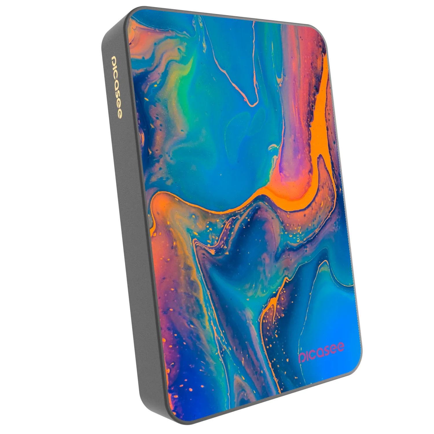 Picasee Powerbank με MagSafe 10 000 mAh Γκρί - Rainbow