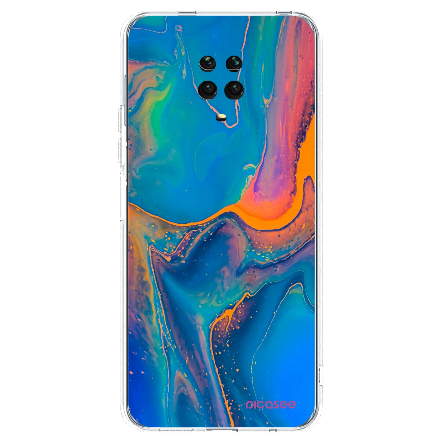 Picasee διαφανής θήκη σιλικόνης Xiaomi Redmi Note 9 Pro - Rainbow