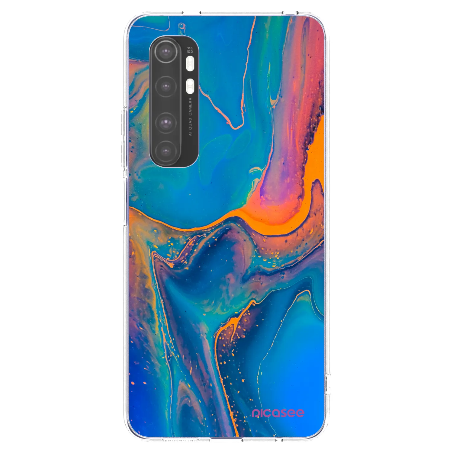 Picasee διαφανής θήκη σιλικόνης Xiaomi Mi Note 10 Lite - Rainbow