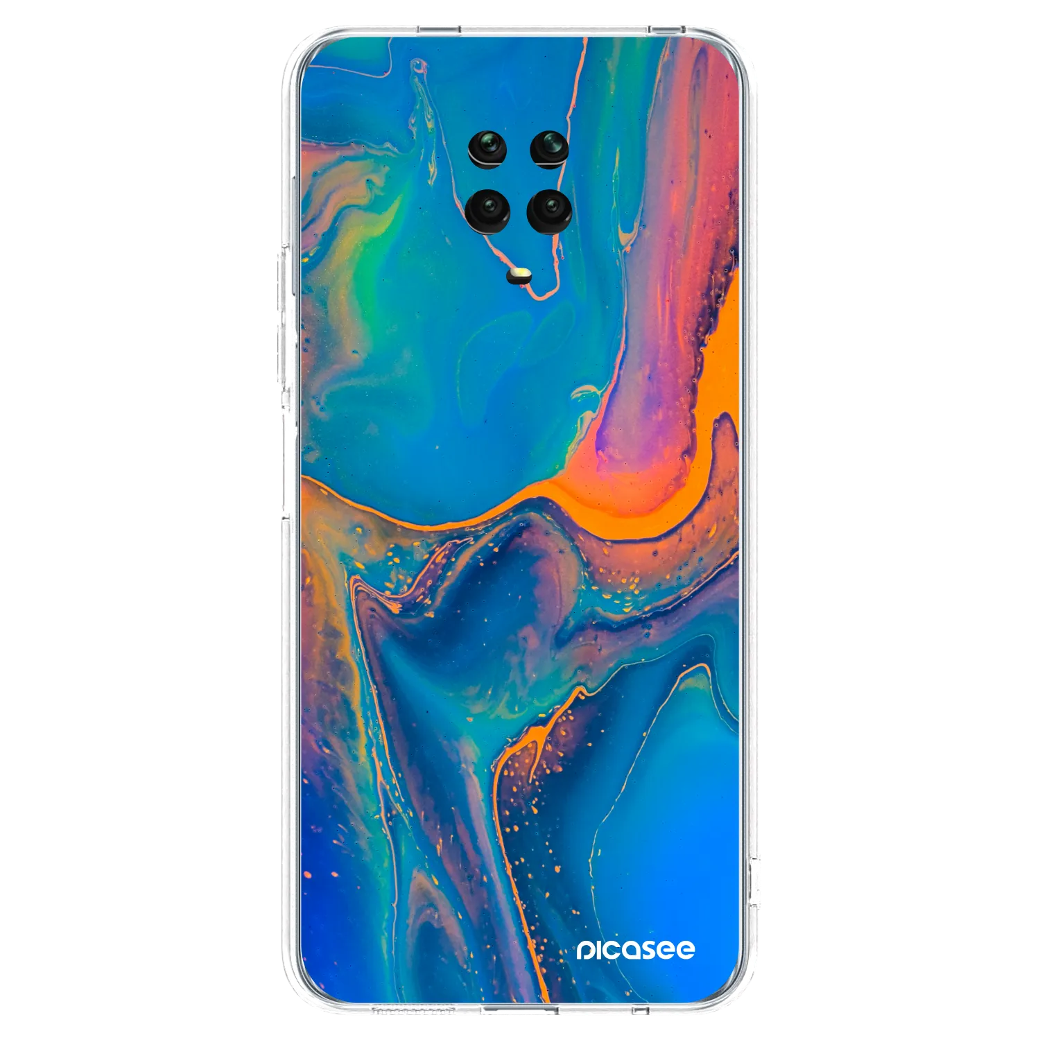 Picasee διαφανής θήκη σιλικόνης Xiaomi Redmi Note 9S - Rainbow
