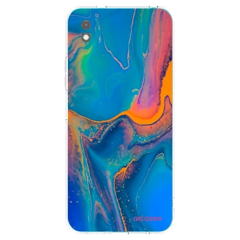Picasee Μαύρη θήκη σιλικόνης για Xiaomi Redmi 9A - Rainbow