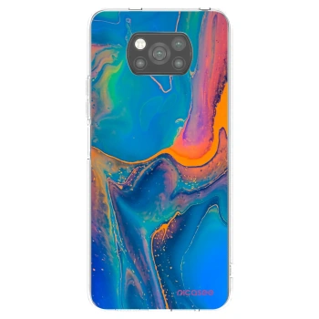 Picasee Μαύρη θήκη σιλικόνης για Xiaomi Poco X3 - Rainbow
