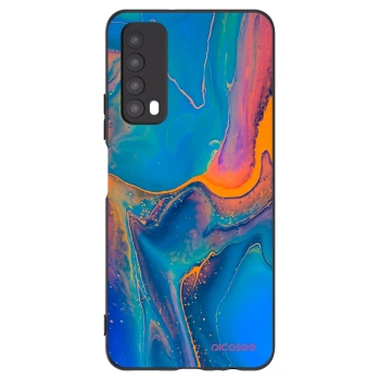 Picasee Μαύρη θήκη σιλικόνης για Huawei P Smart 2021 - Rainbow