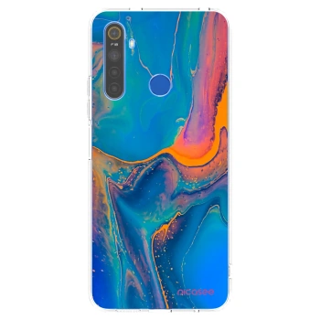 Picasee διαφανής θήκη σιλικόνης Realme 5 - Rainbow