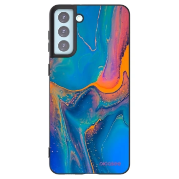 Picasee Μαύρη θήκη σιλικόνης για Samsung Galaxy S21+ 5G G996F - Rainbow