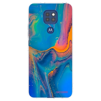 Picasee διαφανής θήκη σιλικόνης Motorola Moto G9 Play - Rainbow