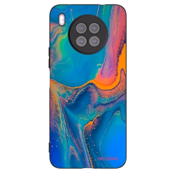 Picasee Μαύρη θήκη σιλικόνης για Huawei Nova 8i - Rainbow