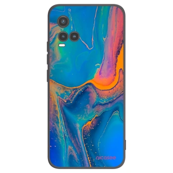 Picasee Μαύρη θήκη σιλικόνης για Vivo Y33s - Rainbow