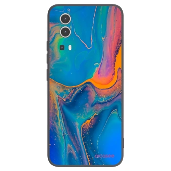 Picasee Μαύρη θήκη σιλικόνης για Vivo Y72 5G - Rainbow
