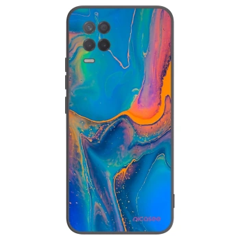 Picasee Μαύρη θήκη σιλικόνης για Realme 8 5G - Rainbow