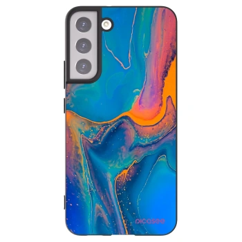 Picasee Μαύρη θήκη σιλικόνης για Samsung Galaxy S22+ 5G - Rainbow