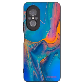Picasee Μαύρη θήκη σιλικόνης για Huawei Nova 9 SE - Rainbow