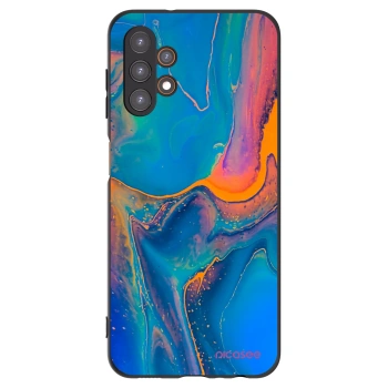 Picasee Μαύρη θήκη σιλικόνης για Samsung Galaxy A13 4G A135 - Rainbow