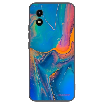 Picasee Μαύρη θήκη σιλικόνης για Vivo Y01 - Rainbow