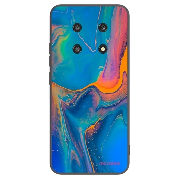 Picasee Μαύρη θήκη σιλικόνης για Honor Magic4 Lite 5G - Rainbow