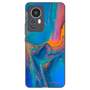Picasee Μαύρη θήκη σιλικόνης για Xiaomi 12T Pro - Rainbow