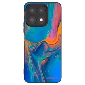 Picasee Μαύρη θήκη σιλικόνης για Honor X8a - Rainbow