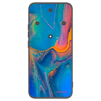 Picasee Μαύρη θήκη σιλικόνης για Honor Magic5 Lite 5G - Rainbow