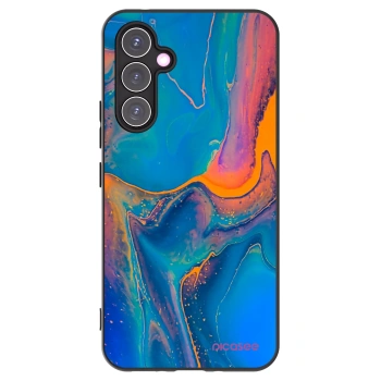 Picasee Μαύρη θήκη σιλικόνης για Samsung Galaxy A54 5G A546B - Rainbow