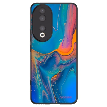Picasee Μαύρη θήκη σιλικόνης για Honor 90 5G - Rainbow