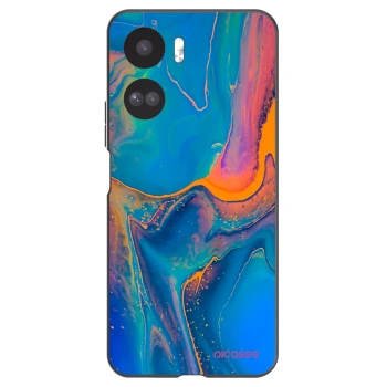 Picasee Μαύρη θήκη σιλικόνης για Honor 90 Lite 5G - Rainbow