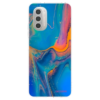 Picasee διαφανής θήκη σιλικόνης Motorola Moto G51 - Rainbow