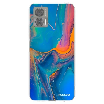 Picasee διαφανής θήκη σιλικόνης Motorola Edge 30 Neo - Rainbow