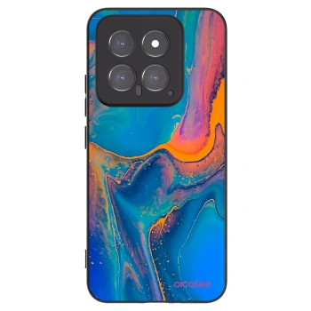 Picasee Μαύρη θήκη σιλικόνης για Xiaomi 14 - Rainbow