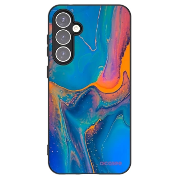 Picasee Μαύρη θήκη σιλικόνης για Samsung Galaxy S23 FE S711B - Rainbow